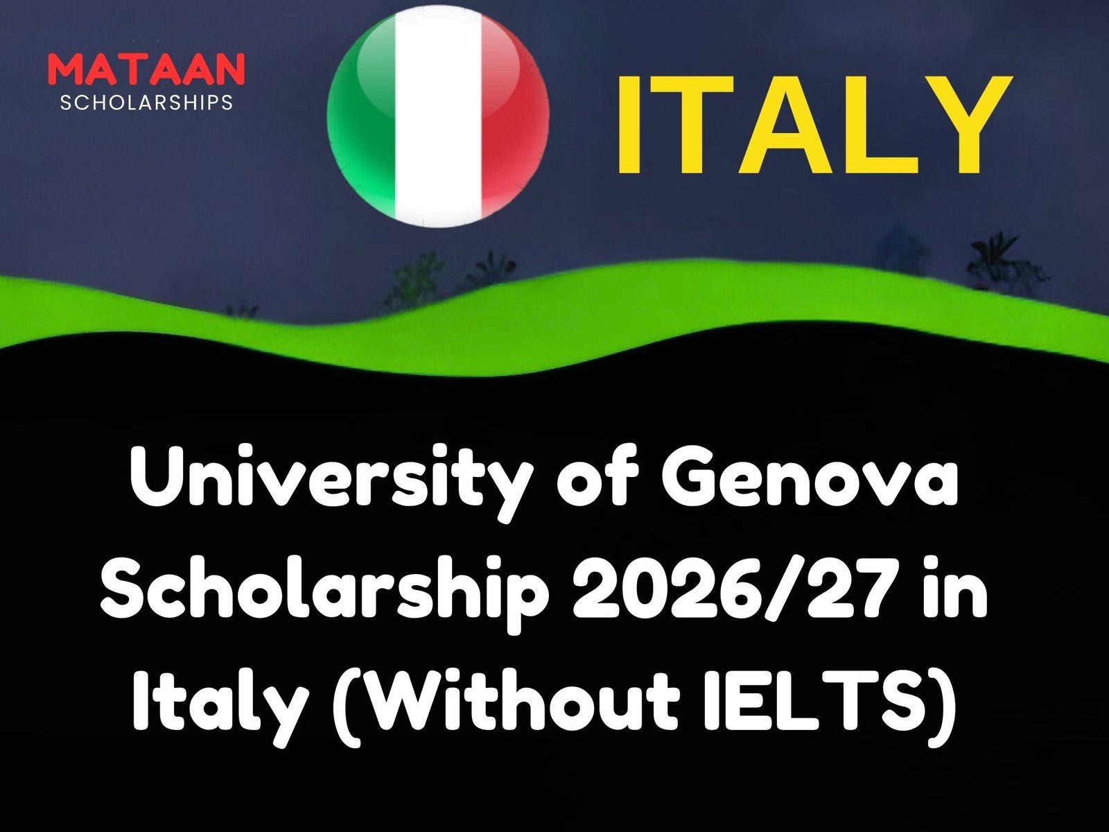 University of Genova Scholarship 2026/27 in Italy (Without IELTS)
