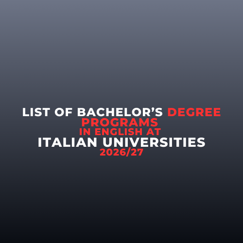 Bachelor’s Degree Programs in English at Italian Universities – 2026/27 Intake